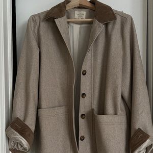 Sezane Tan and Brown Women's Jacket